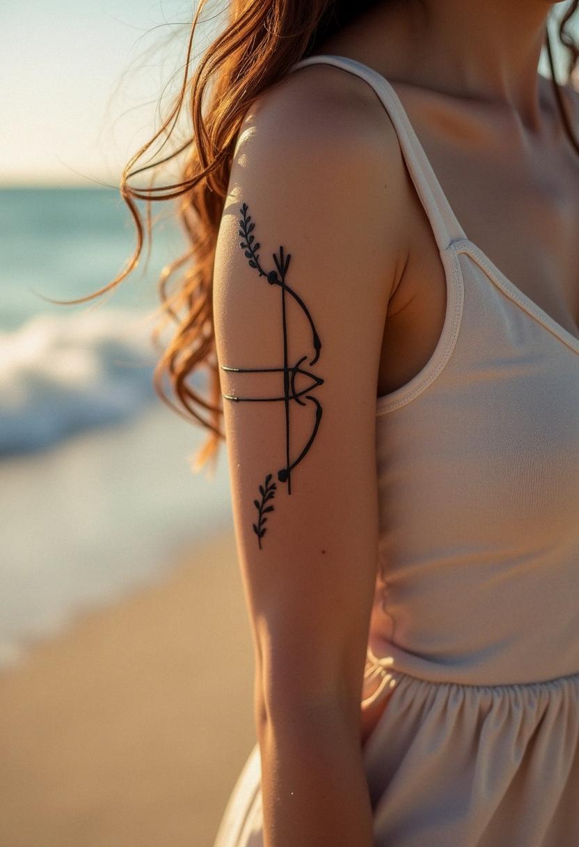 bow arrow tattoo