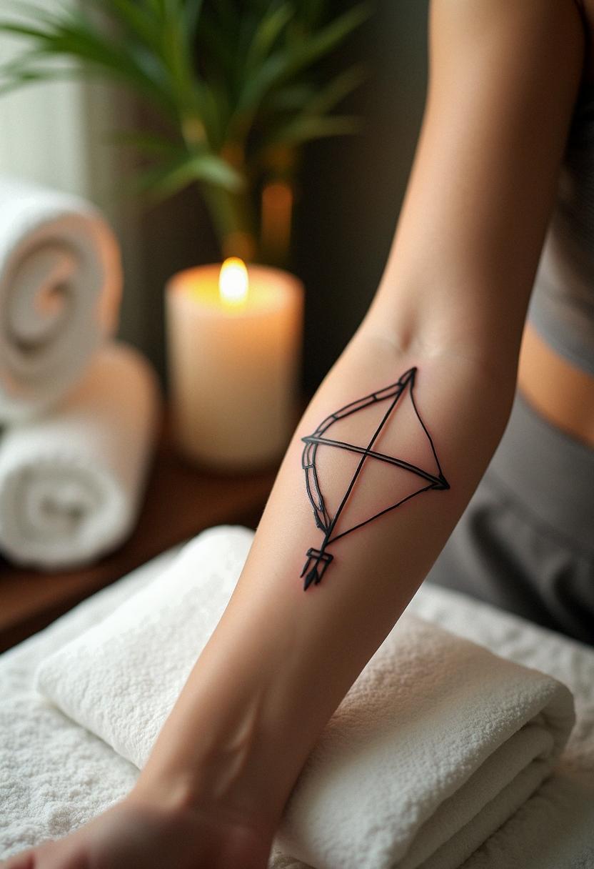 bow arrow tattoo