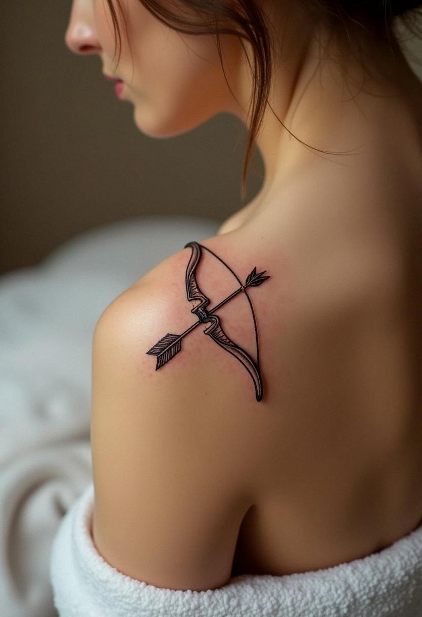 bow arrow tattoo