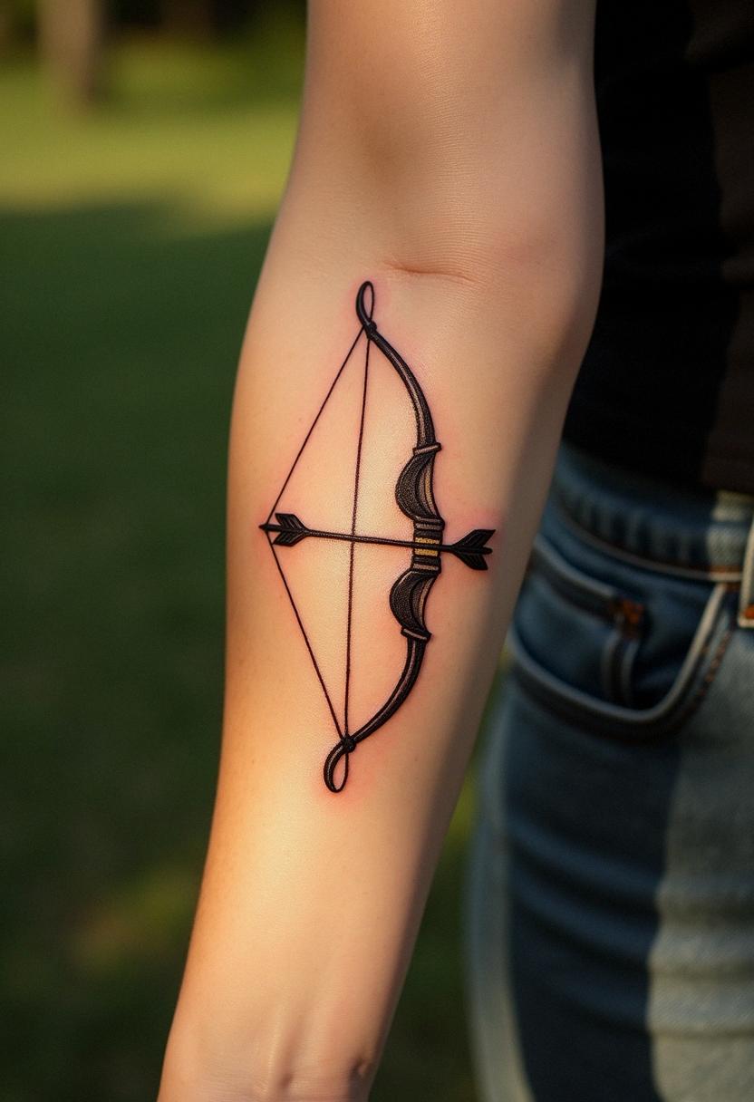 bow arrow tattoo