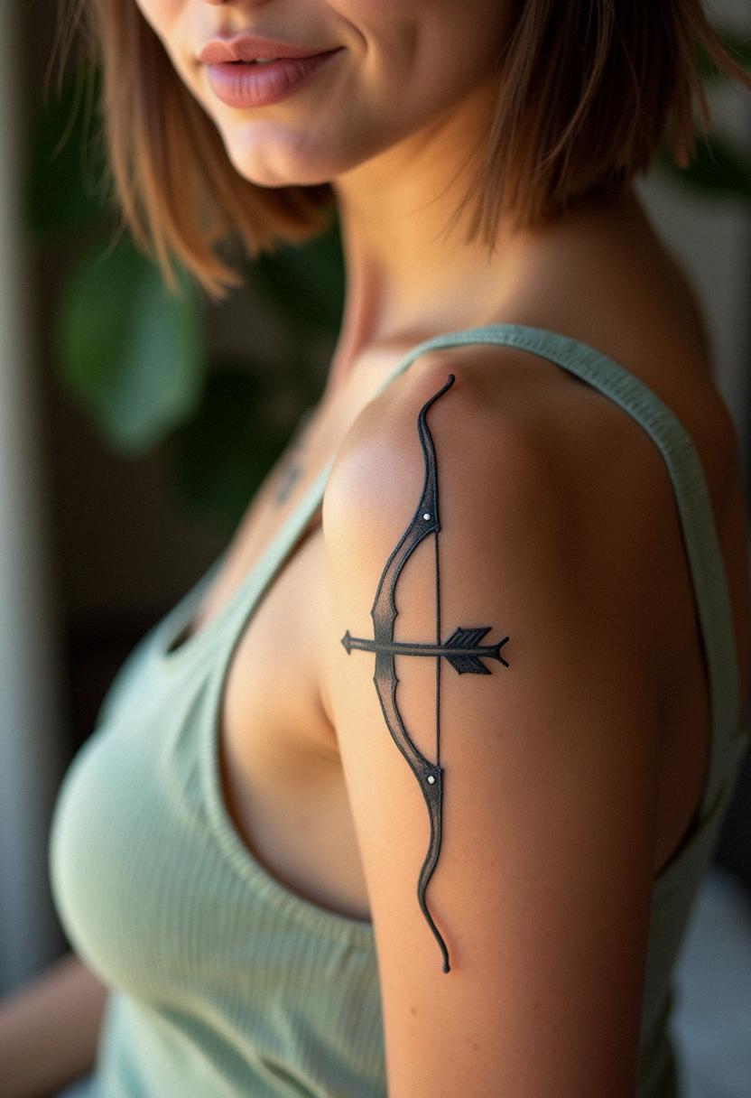 bow arrow tattoo