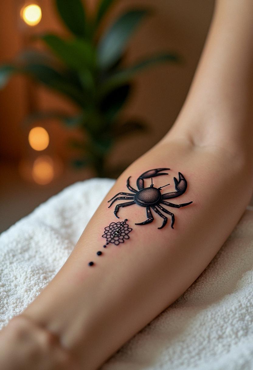 cancer sign tattoo