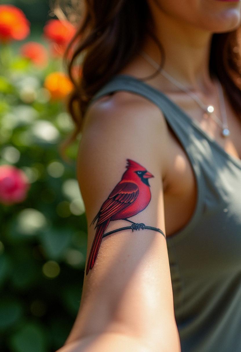 cardinal bird tattoo
