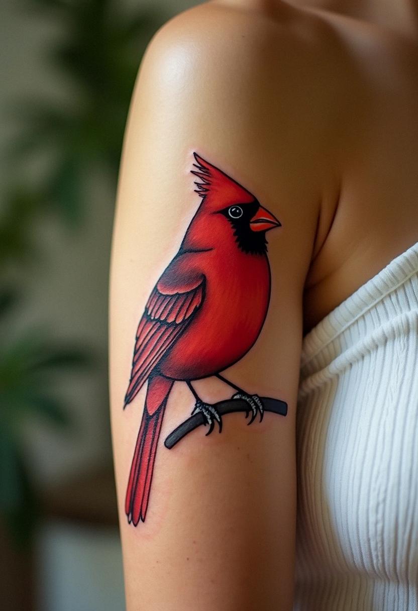 cardinal bird tattoo