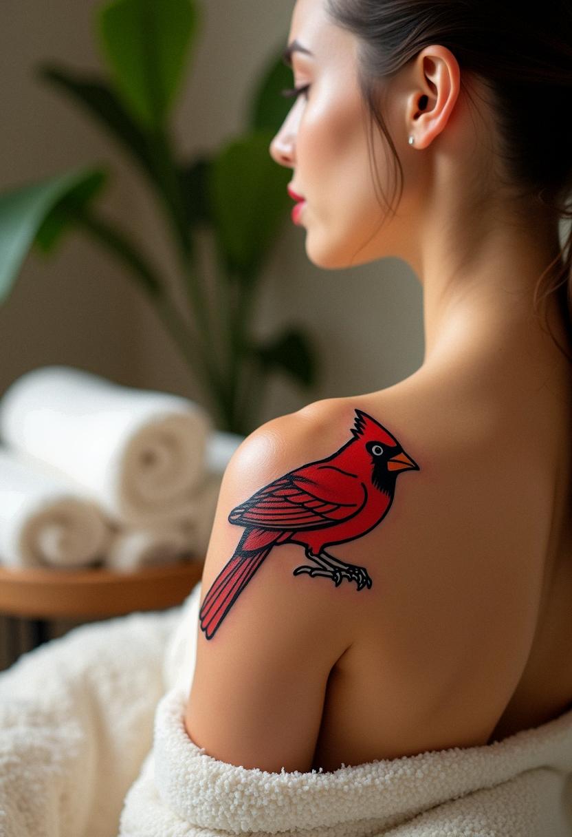cardinal bird tattoo