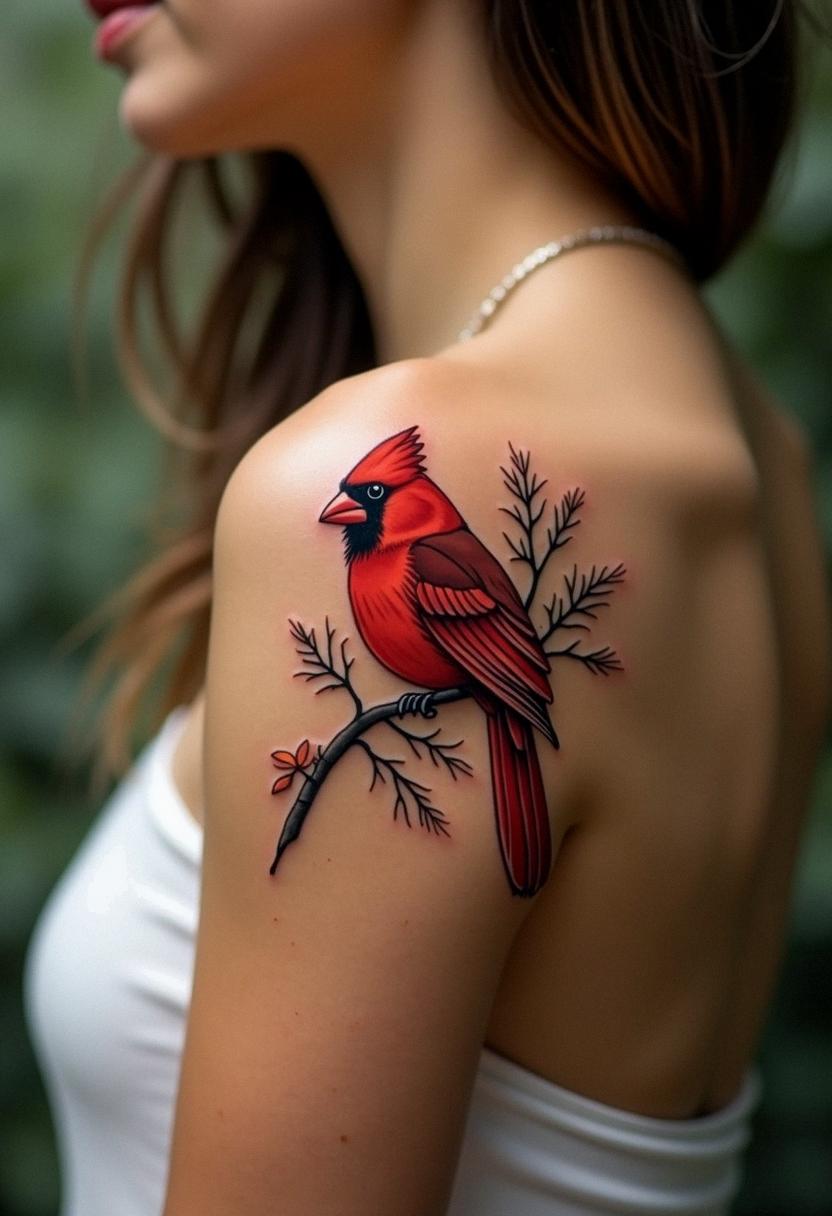 cardinal bird tattoo