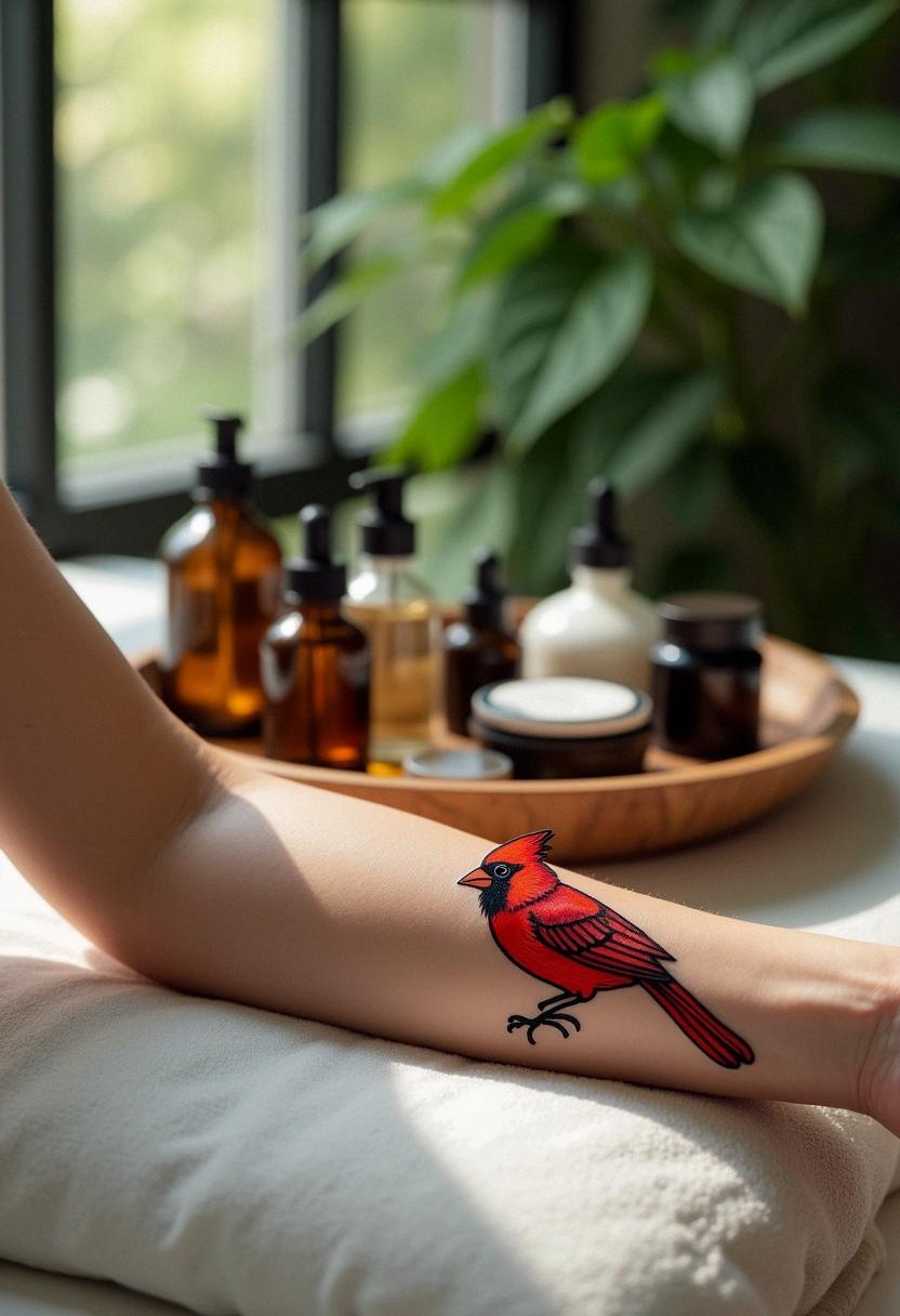 cardinal bird tattoo