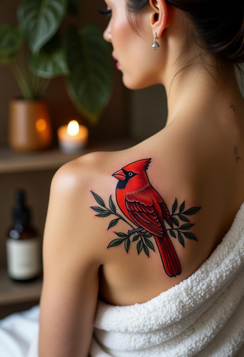 cardinal bird tattoo