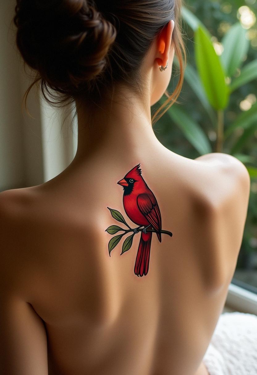 cardinal bird tattoo