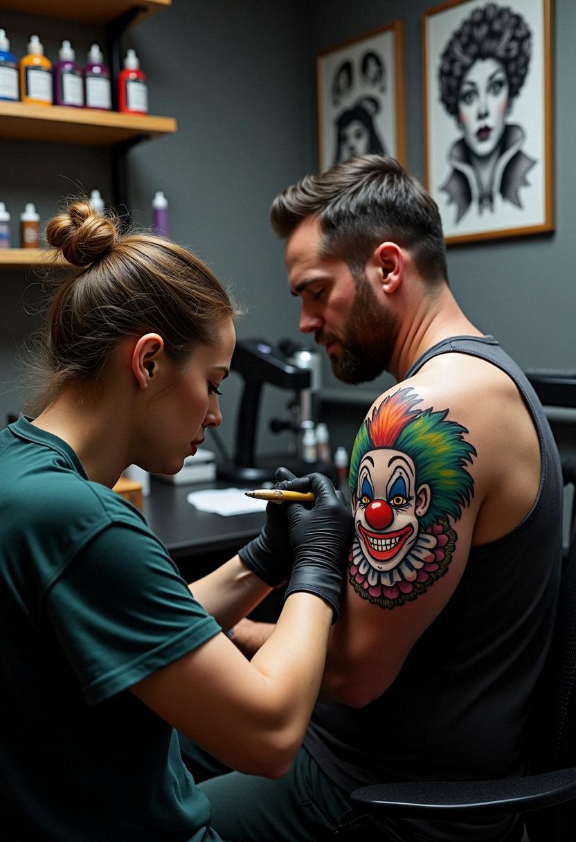 clown tattoo