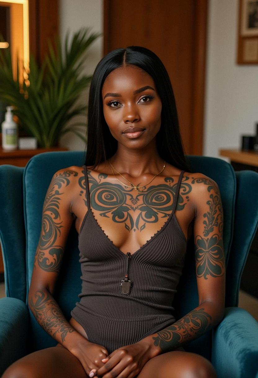 color tattoos on dark skin