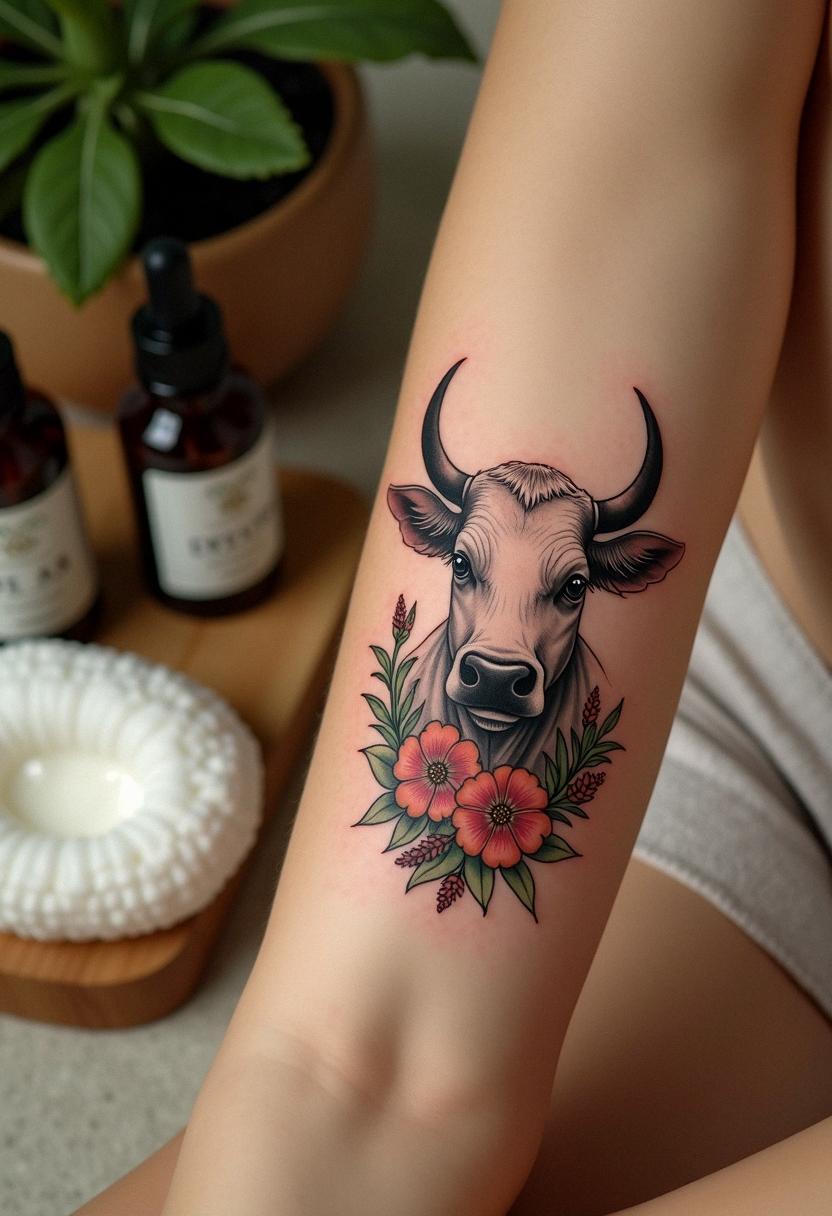 cow tattoo
