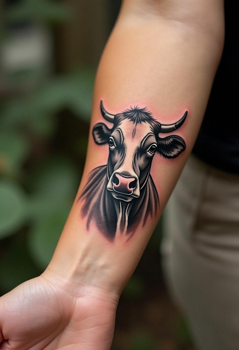 cow tattoo