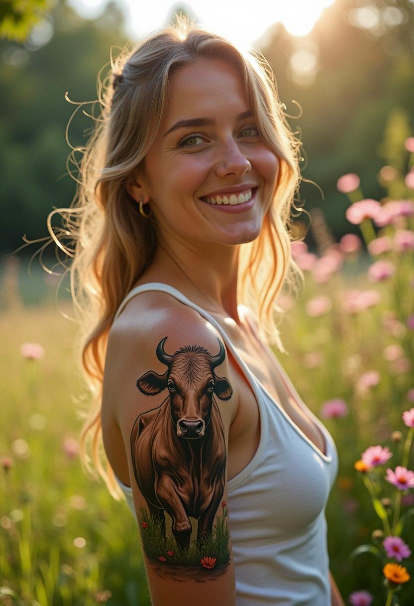 cow tattoo