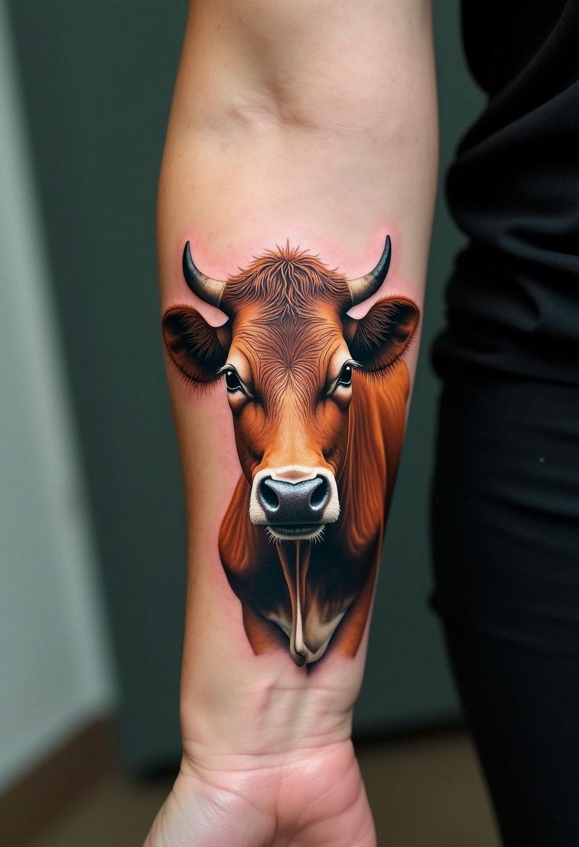 cow tattoo