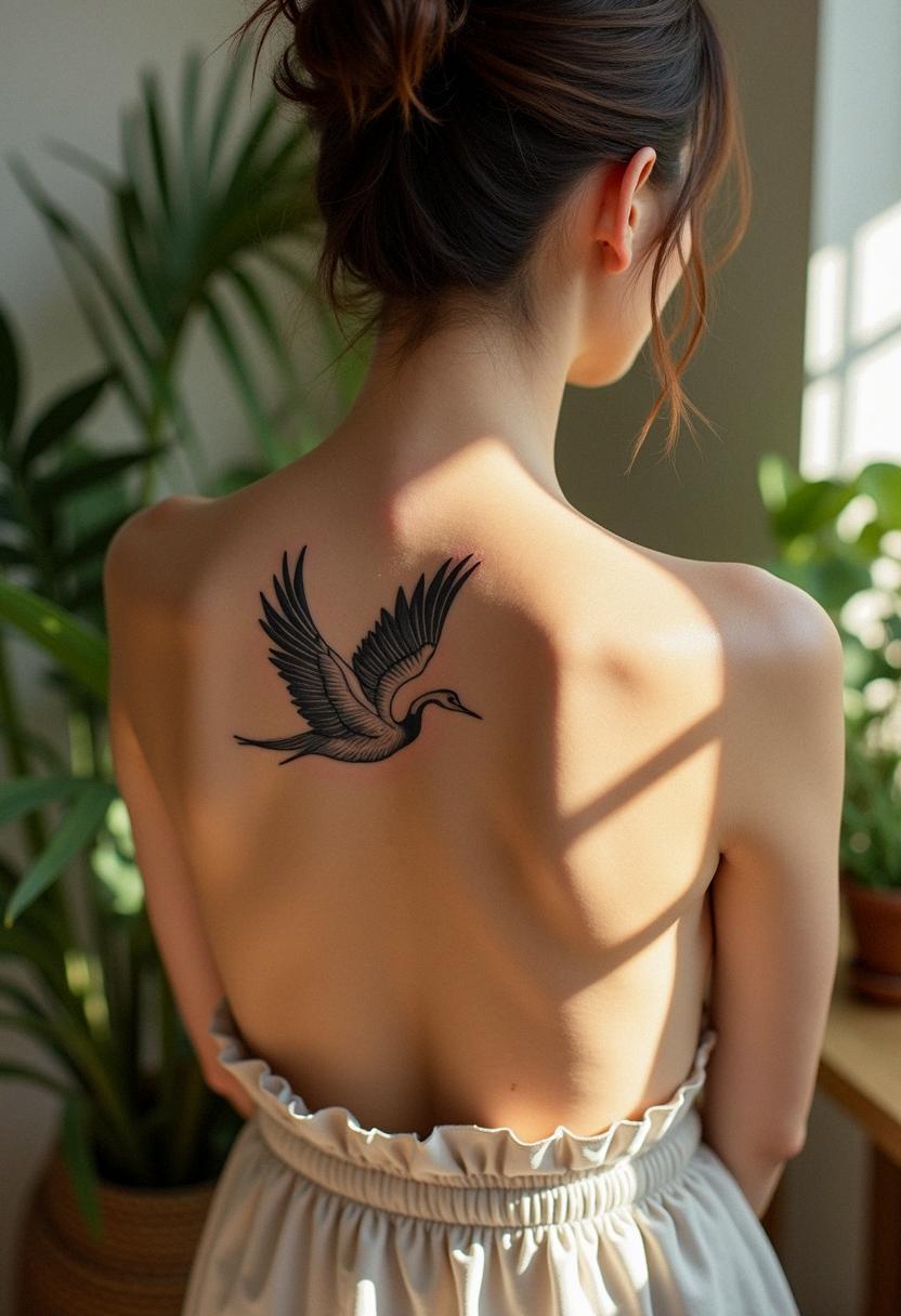 crane tattoo