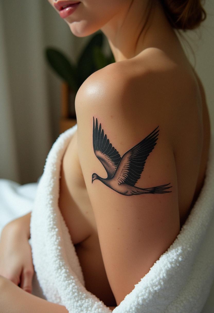 crane tattoo