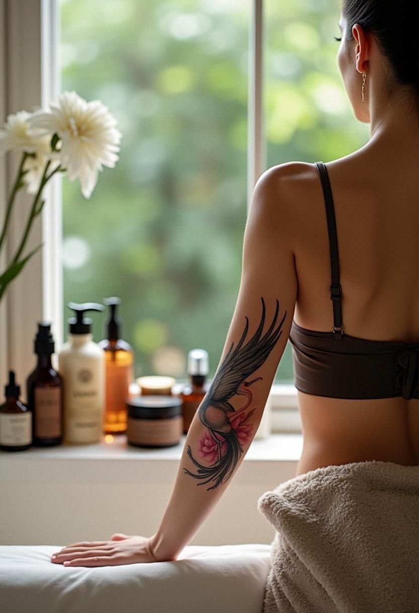 crane tattoo