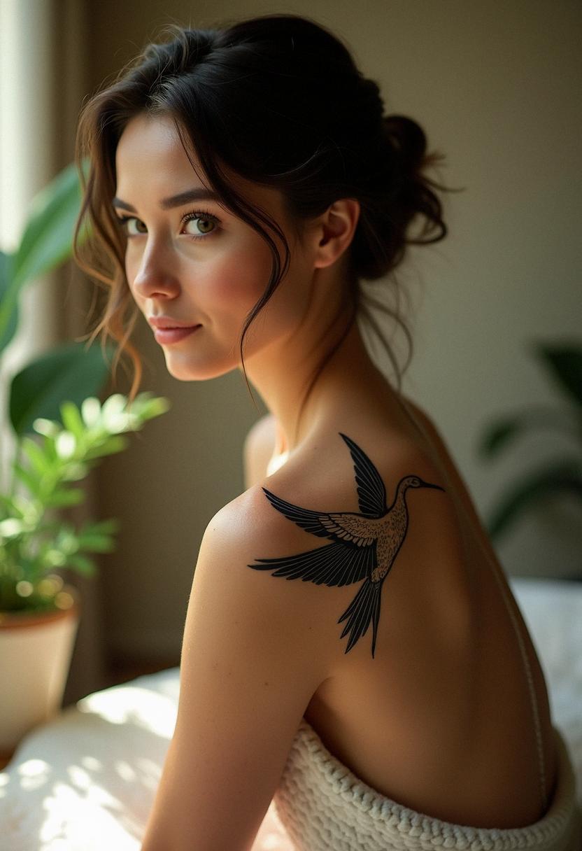 crane tattoo