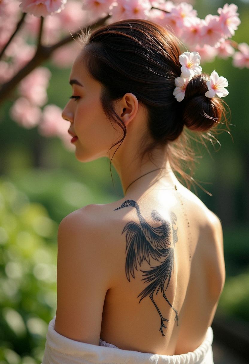 crane tattoo