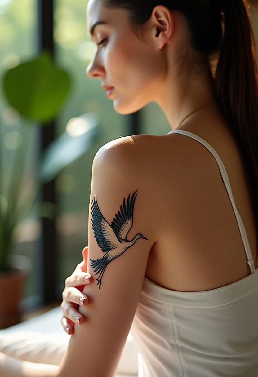 crane tattoo