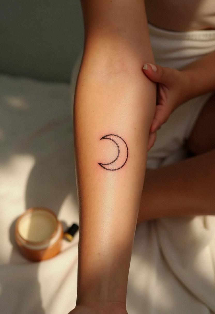 crescent moon tattoo