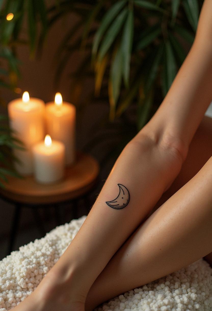 crescent moon tattoo