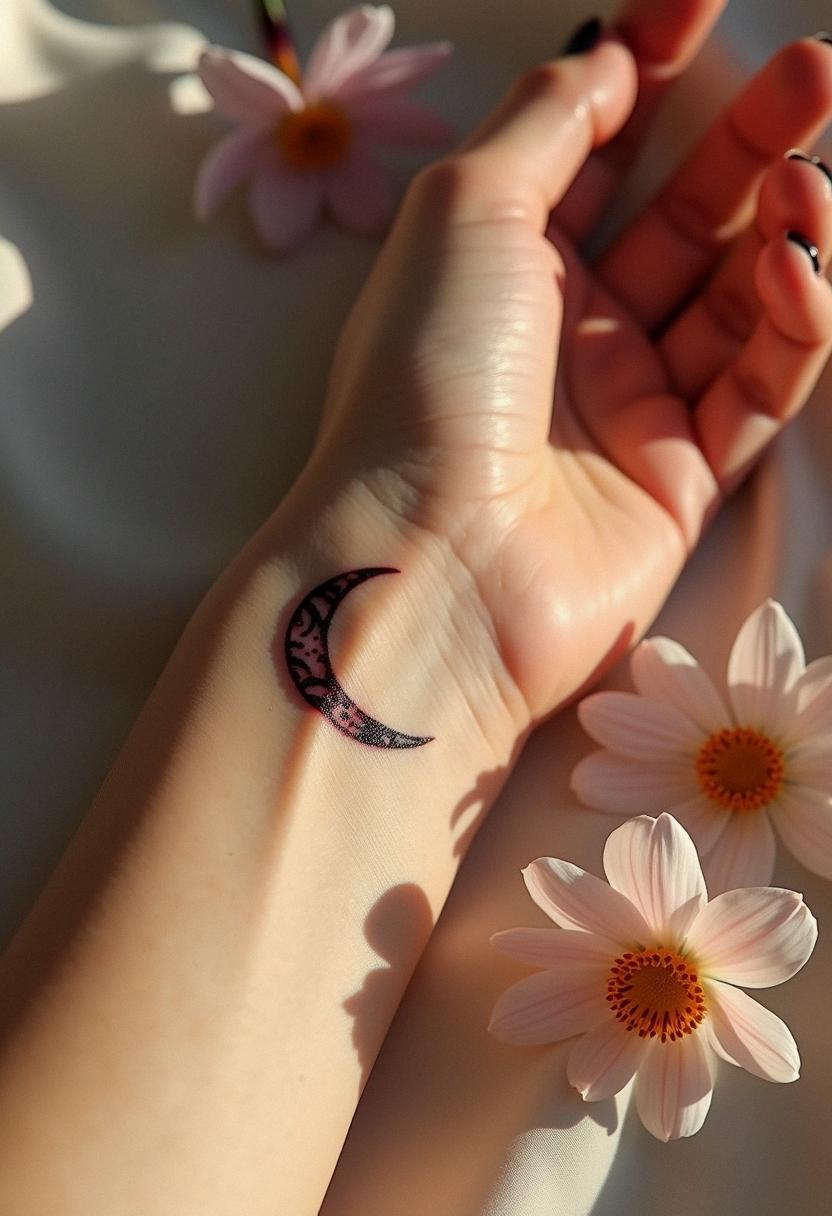 crescent moon tattoo