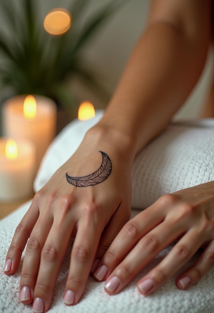 crescent moon tattoo