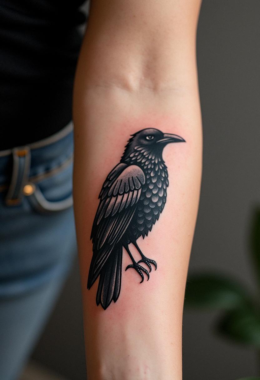 crow tattoo