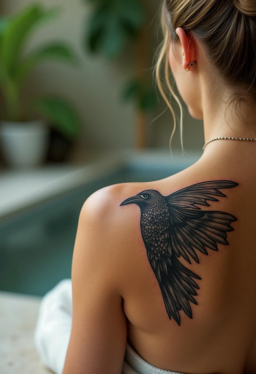 crow tattoo