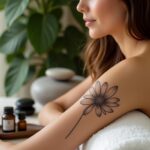 Daisy Flower Tattoo 00001