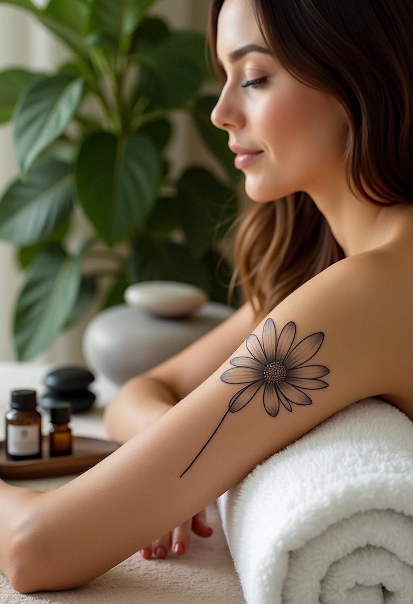daisy flower tattoo