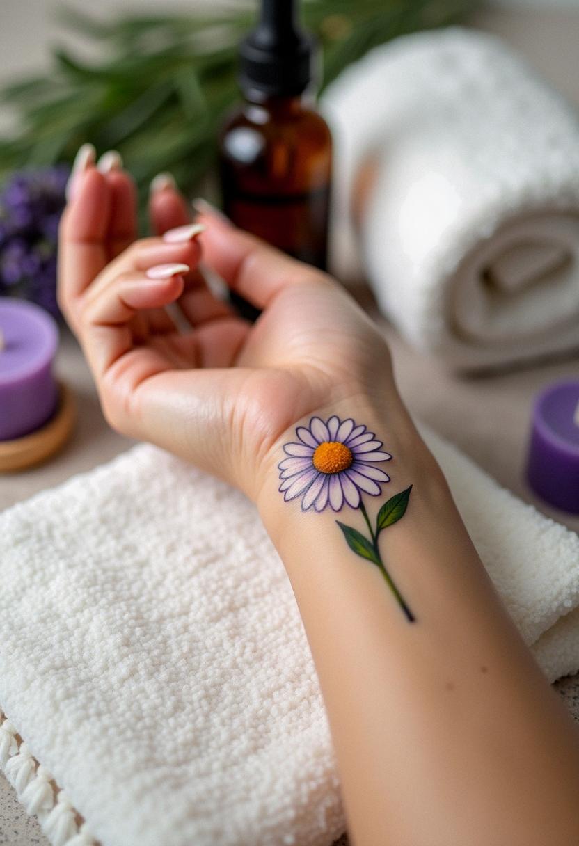 daisy flower tattoo