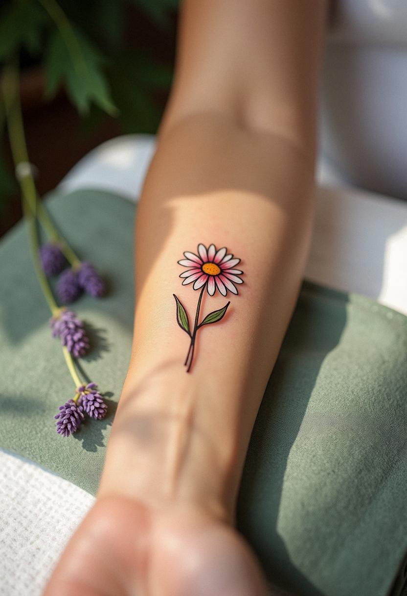 daisy flower tattoo