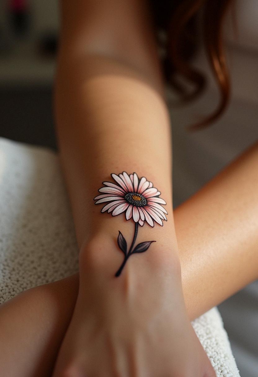 daisy flower tattoo