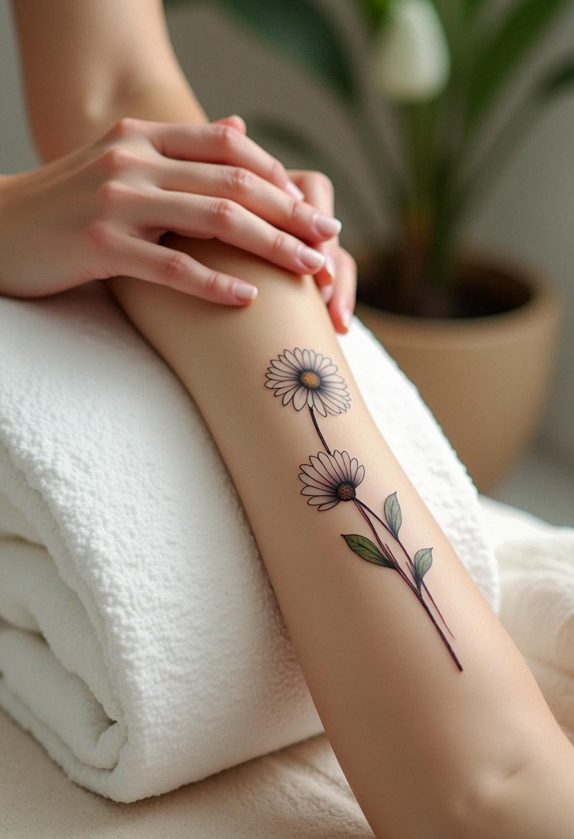 daisy flower tattoo