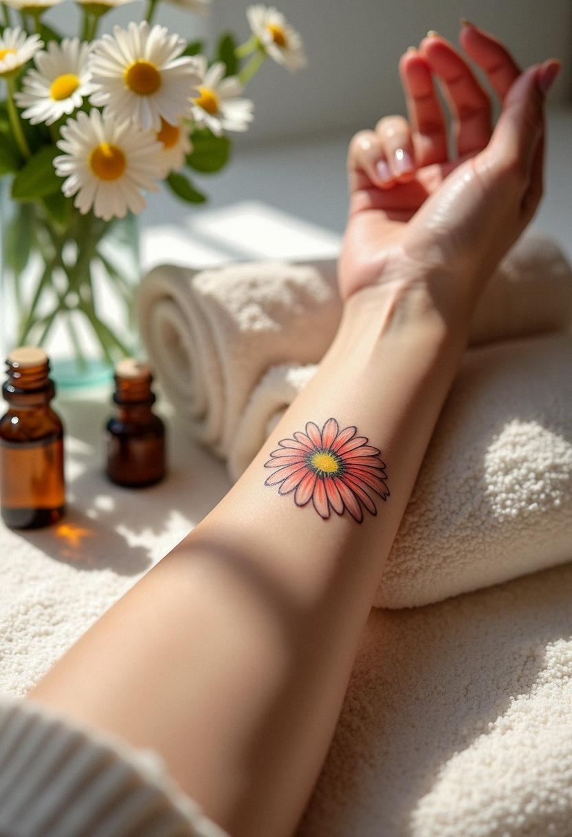 daisy flower tattoo