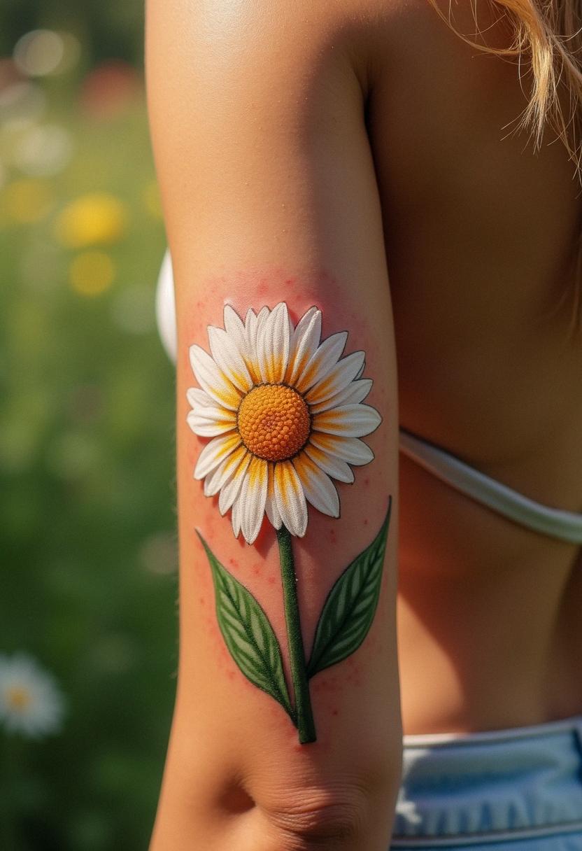 daisy flower tattoo