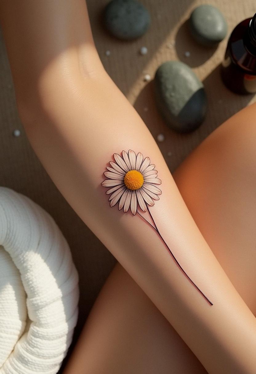 daisy flower tattoo