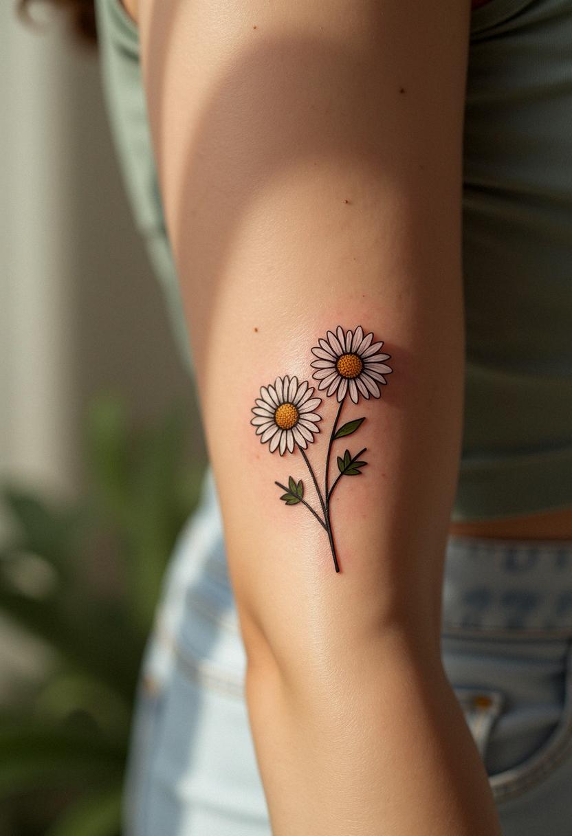 daisy flower tattoo