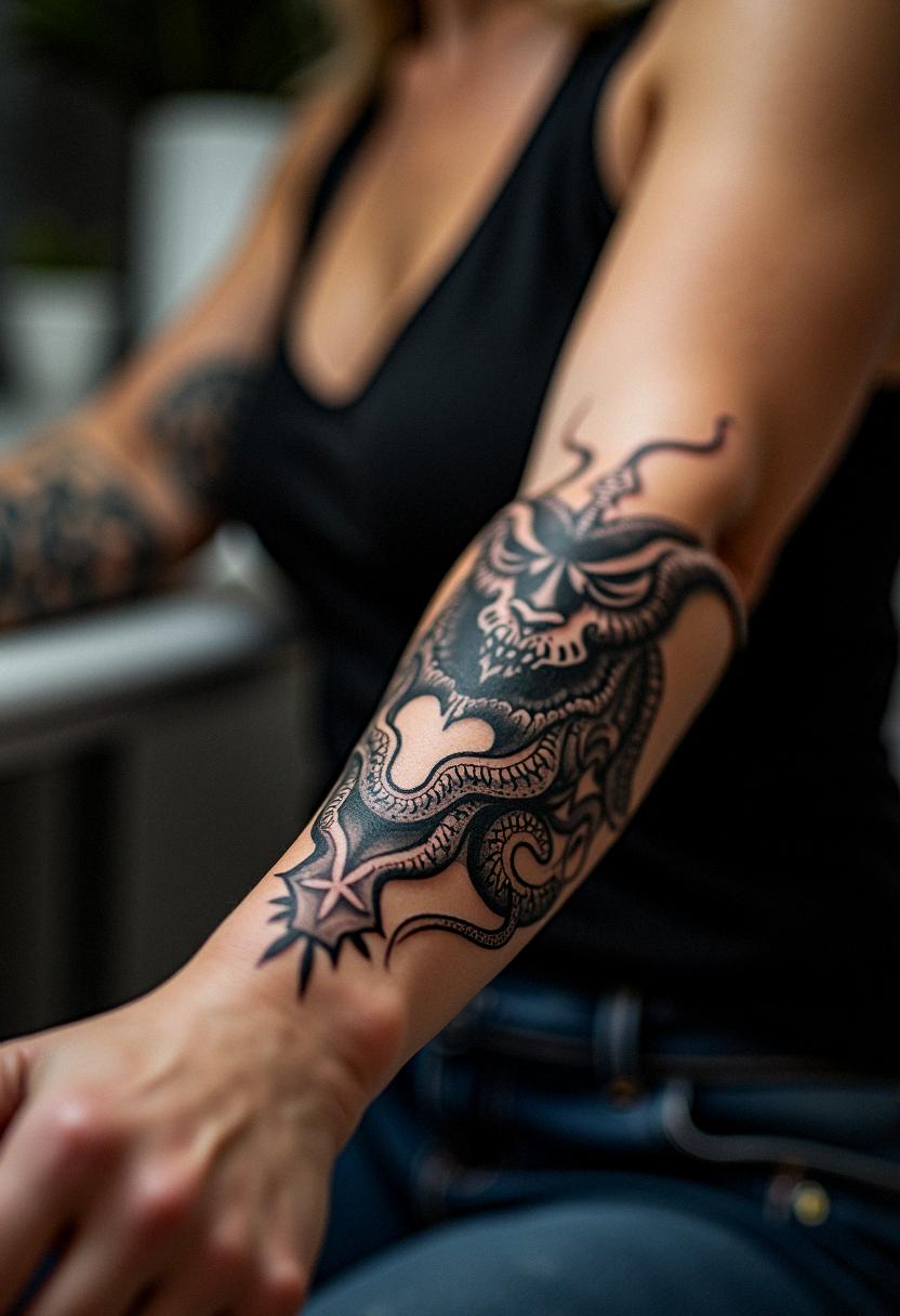 demon tattoo