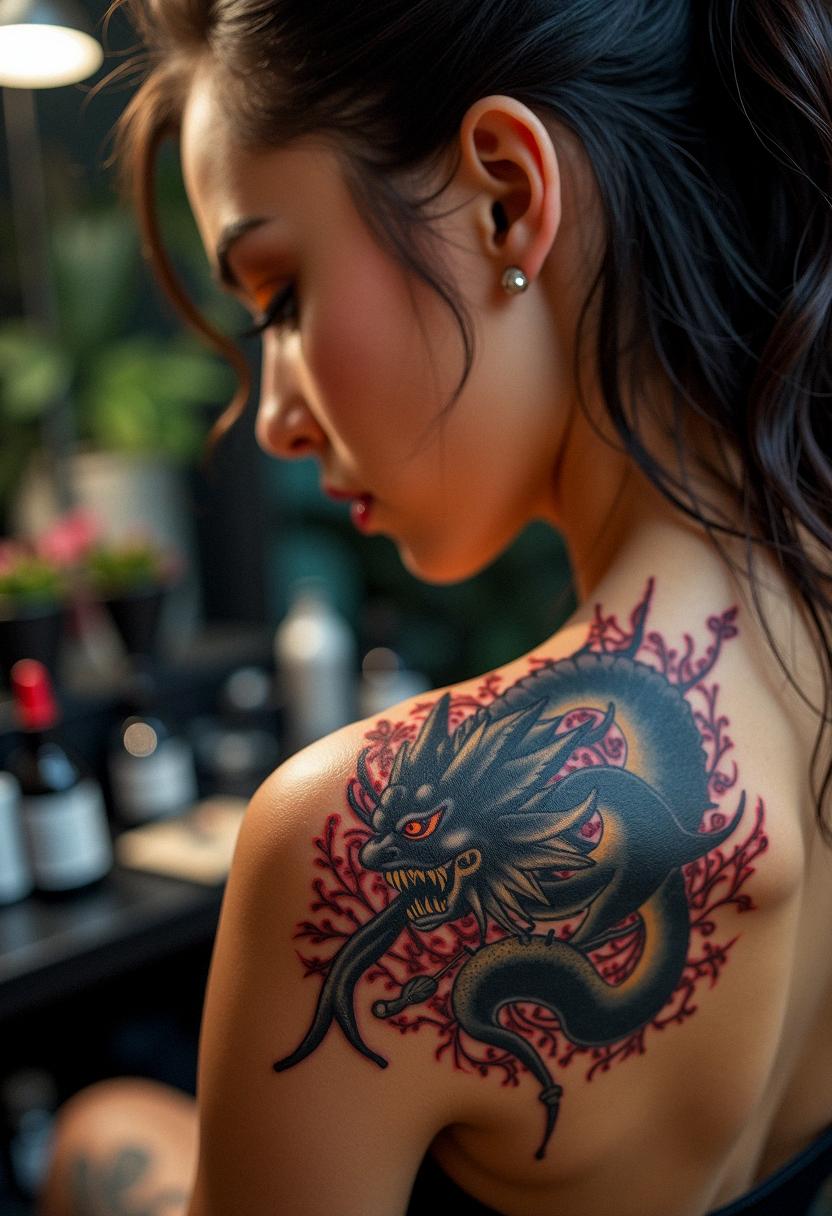 demon tattoo