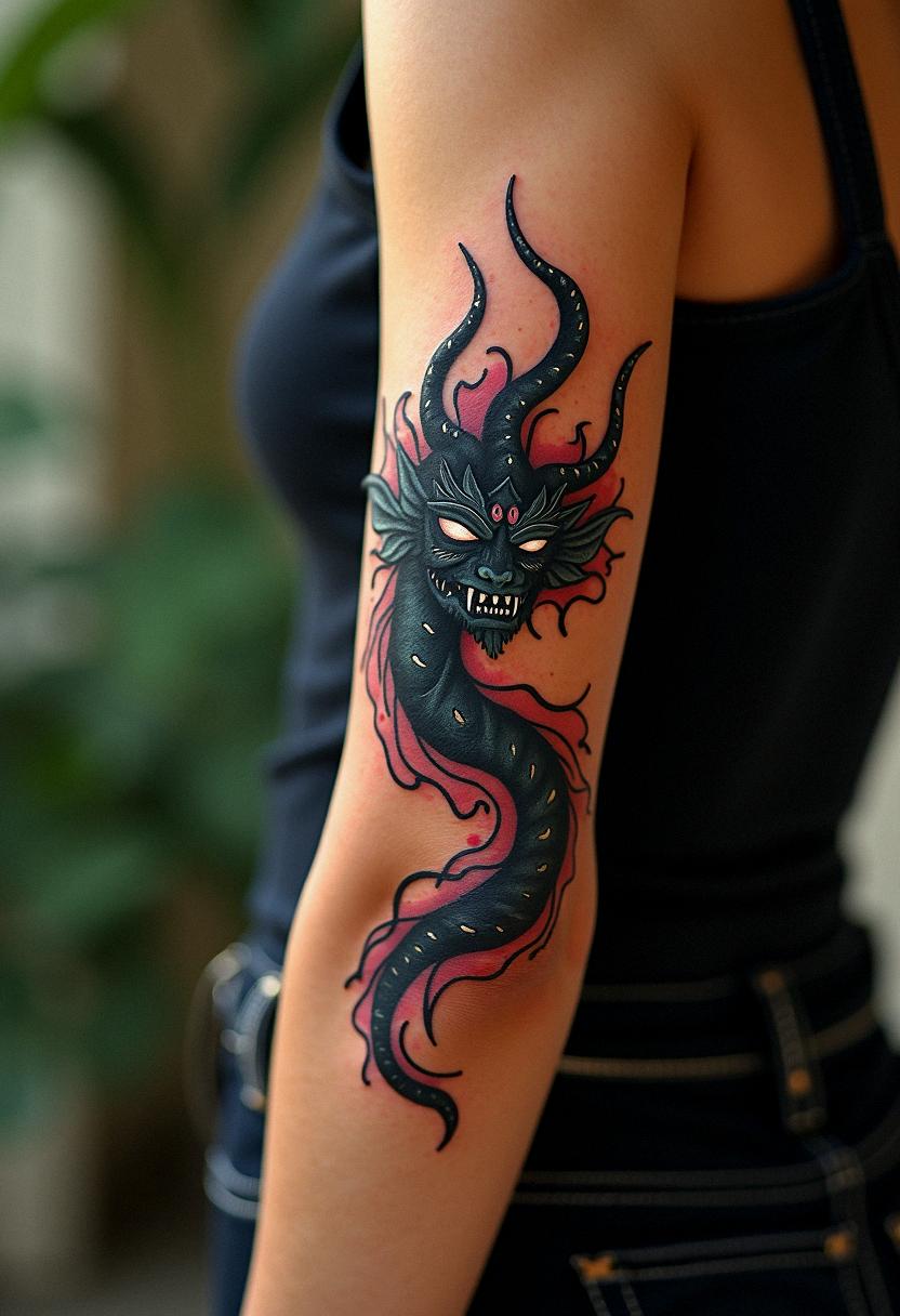 demon tattoo