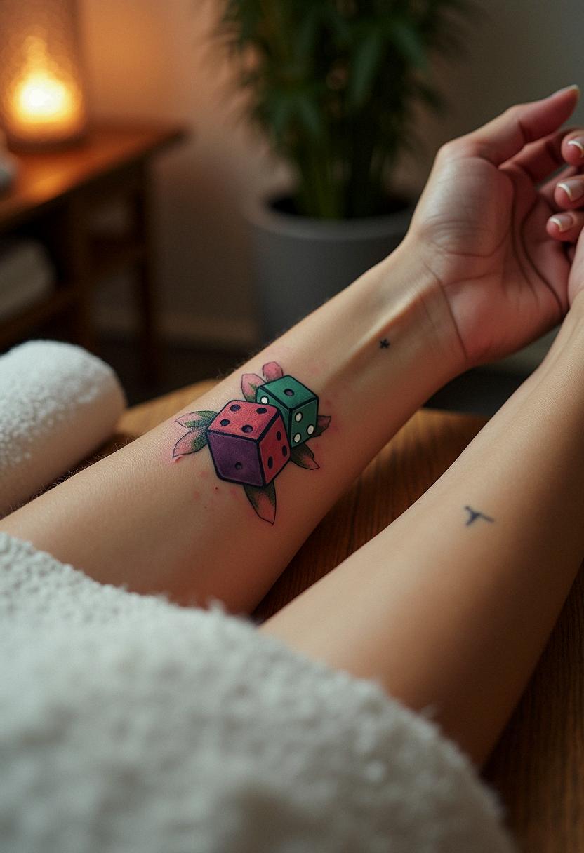 dice tattoo