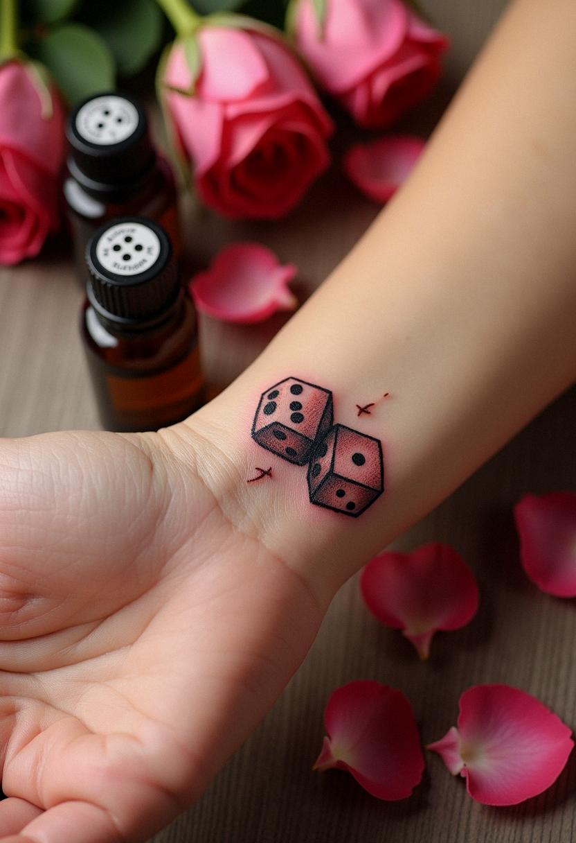 dice tattoo
