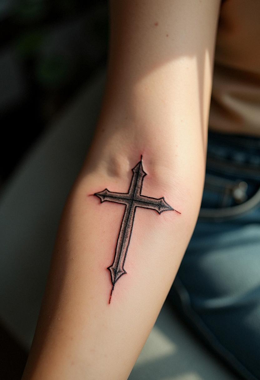 faith cross tattoo