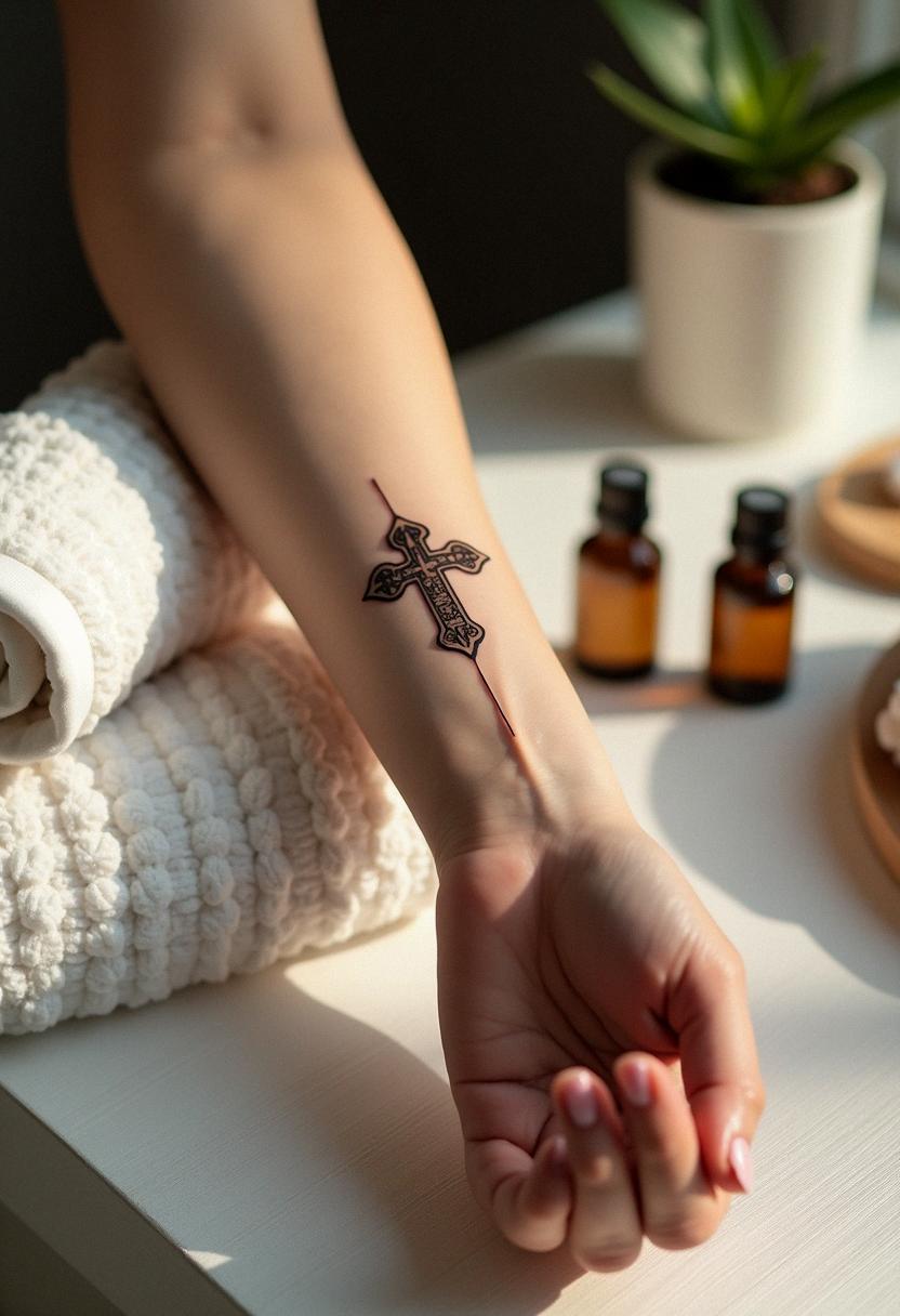 faith cross tattoo
