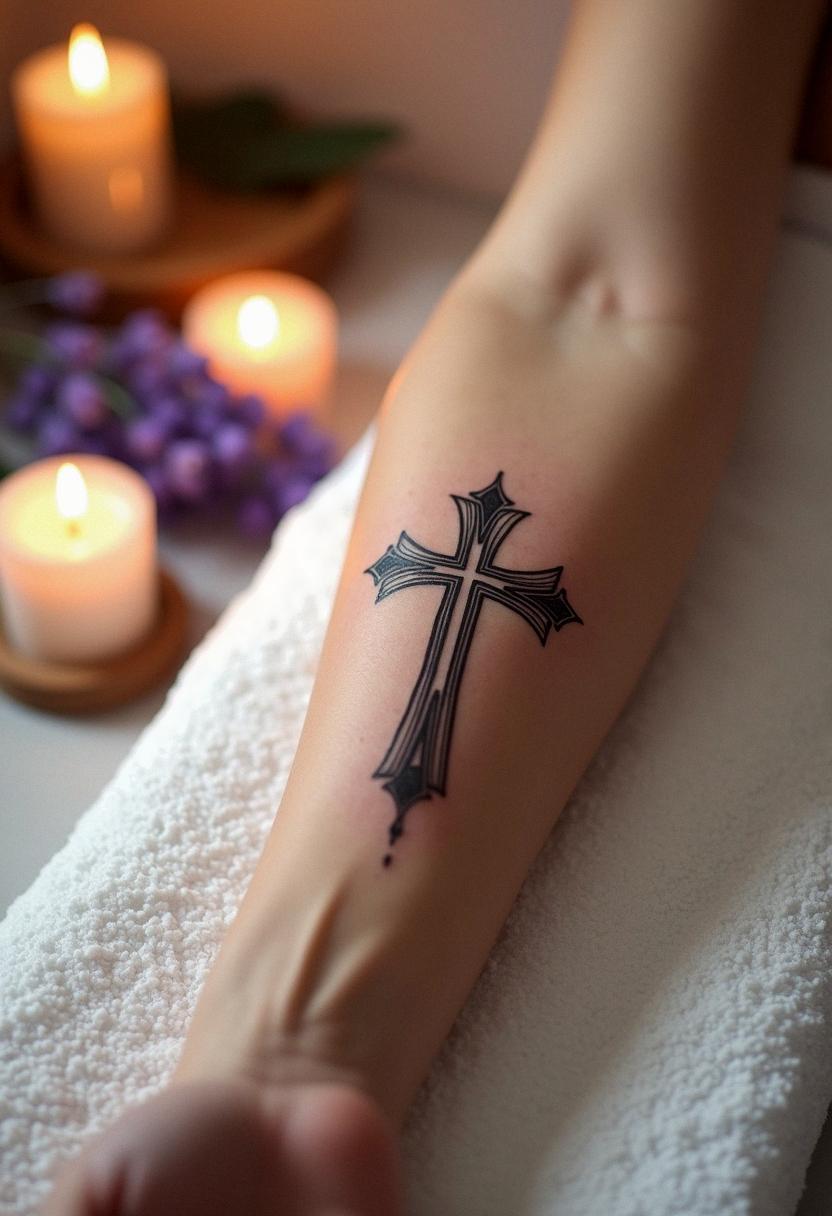 faith cross tattoo