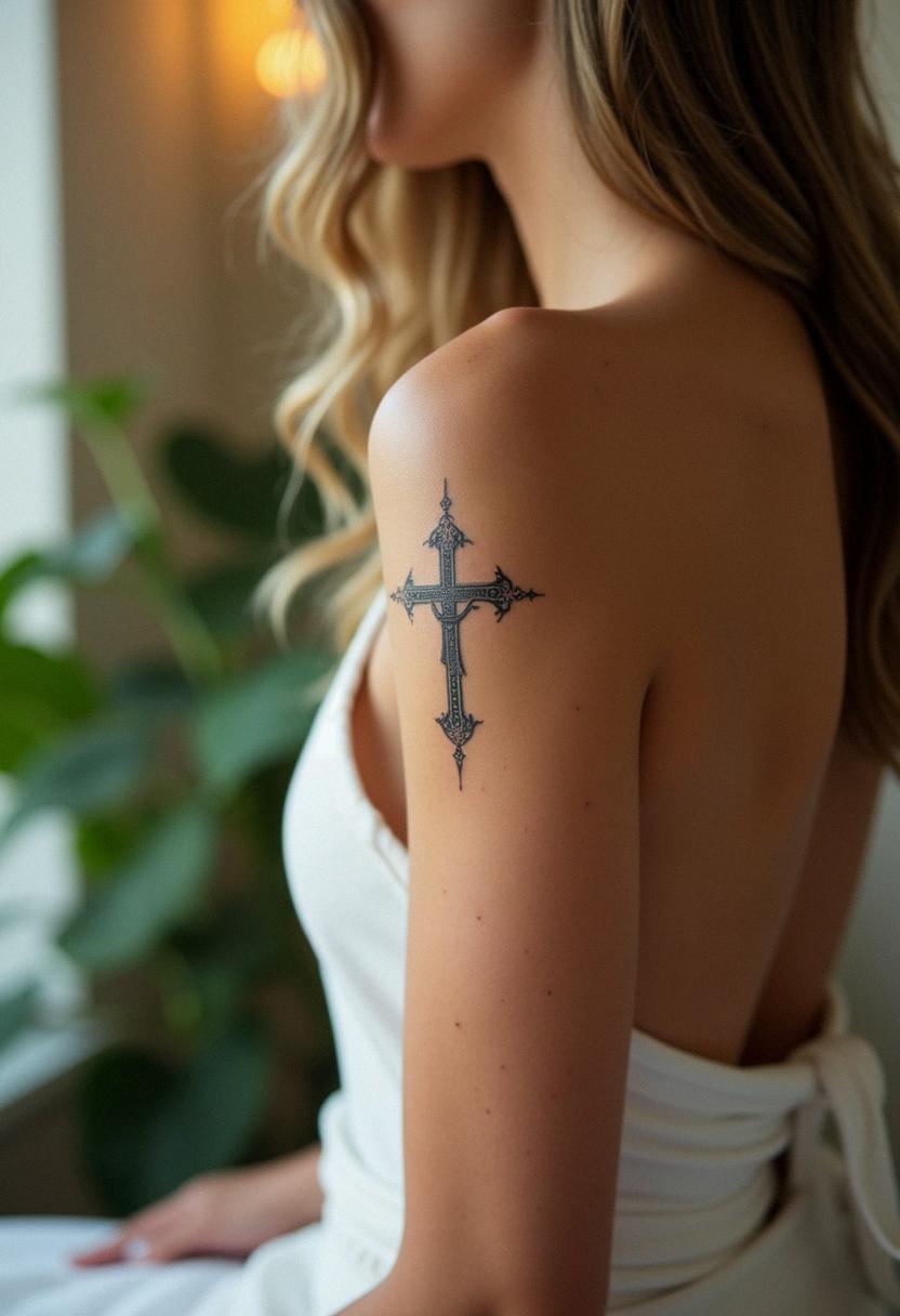 faith cross tattoo